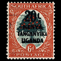 3980 KUT SG153 20c Orange 1941. ERROR Broken "c" of "20c" overprint. Mi 76 Sc 88, view 2