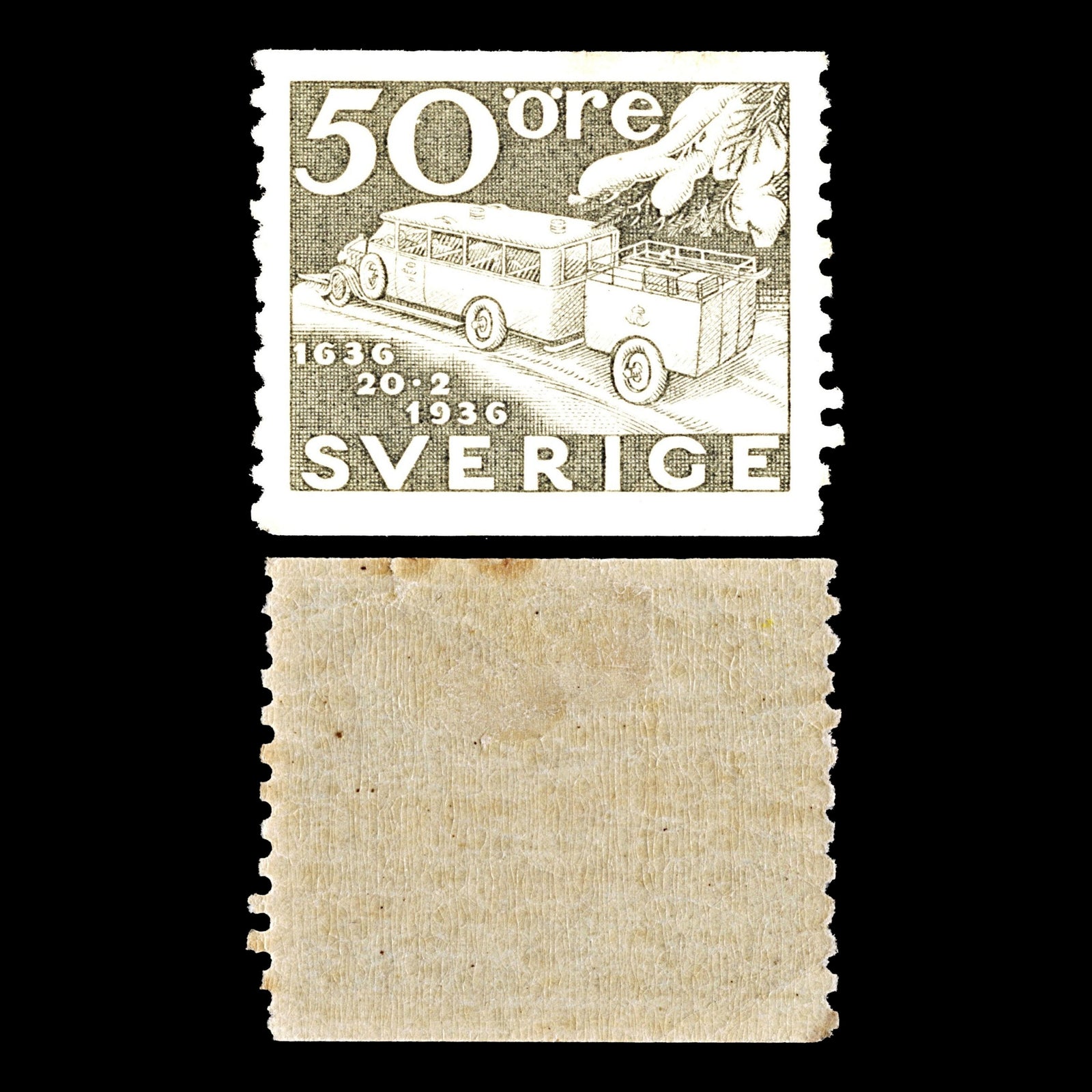 4037 Sweden SG197 50 ore Grey 1936. Sc#260 Mi236A MM Mint. C£25