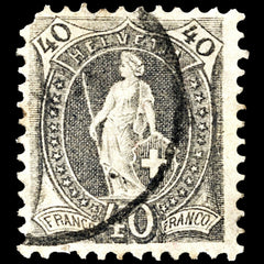 4058 Switzerland SG158 40c Grey 1903. Sc#84d Mi61YDa Good Used. C£50, view 3
