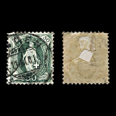 4075 Switzerland SG159 50c Dark Green. 1901. Sc#96a Mi69Dc Average Used. C£35, view 1