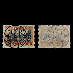 4084 Danzig SG205 1 Gulden Orange & Black. 1925. Sc#194 Mi212a Fine Used. C£190, view 1