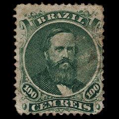 4110 Brazil SG47a 100r Green. 1866. Sc#58 Type II Mi27 Average MNG Mint. C£75, view 3