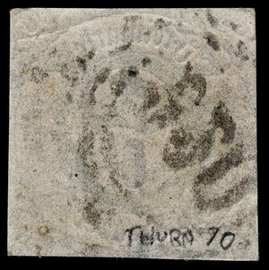 4111 Thurn and Taxis SG70 6 Kreuzer Light Blue. 1862. Sc#54 Mi33IA Fine Used. C£35
