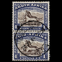 4139 South Africa SG62 1s Blue & Brown. Pair. 1939. Sc#62 Mi89-90 Fine Used. C£18, view 2