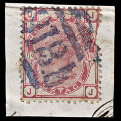4178 GB SG143 3d Rose. Plate 19. "JJ". Blue 844 Postmark. 1874. Sc#61 Mi41 Perf Fault. C£95, view 3