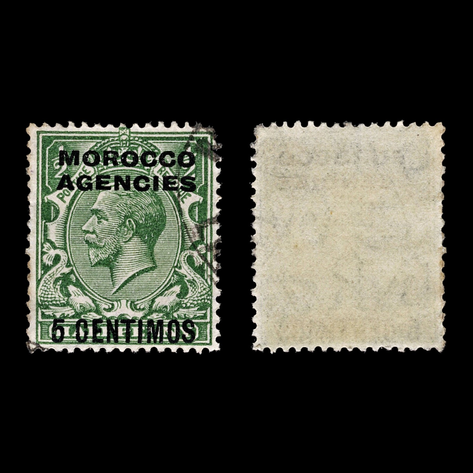 4203 Morocco, British Post Office SG143 5 Centimos Green. 1931. Sc#63 Mi126 Fine Used. C£35