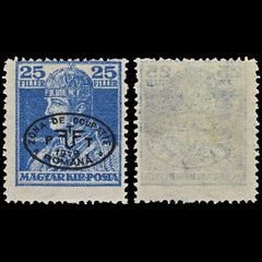 3852 Romanian Occ. of Debrecen Mi40b, Sc# 2N30a SG36a 1919 1.20k Blue. Black Overprint. c£75, view 1