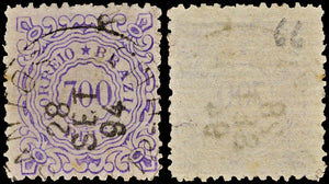 3873 Brazil SG86 700r Violet 1888. Mi 65 Sc# 97 Yt 66. c£150